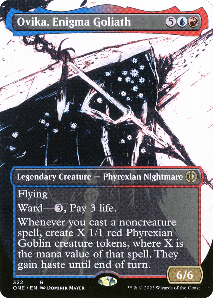Ovika, Enigma Goliath (ONE-322) - Phyrexia: All Will Be One: (Showcase) (Borderless) [Rare]