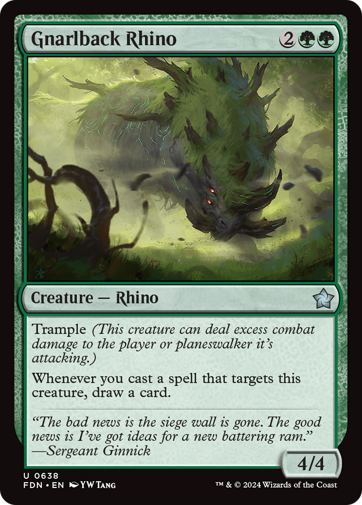 Gnarlback Rhino (FDN-638) - Foundations [Uncommon]