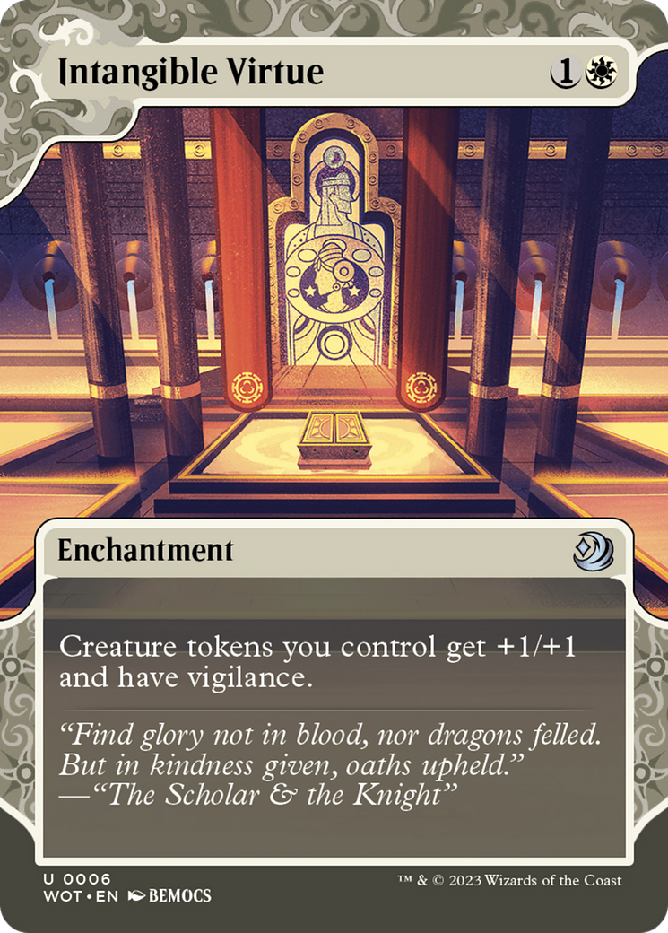 Intangible Virtue (WOT-006) - Wilds of Eldraine: Enchanting Tales: (Showcase) (Borderless) [Uncommon]