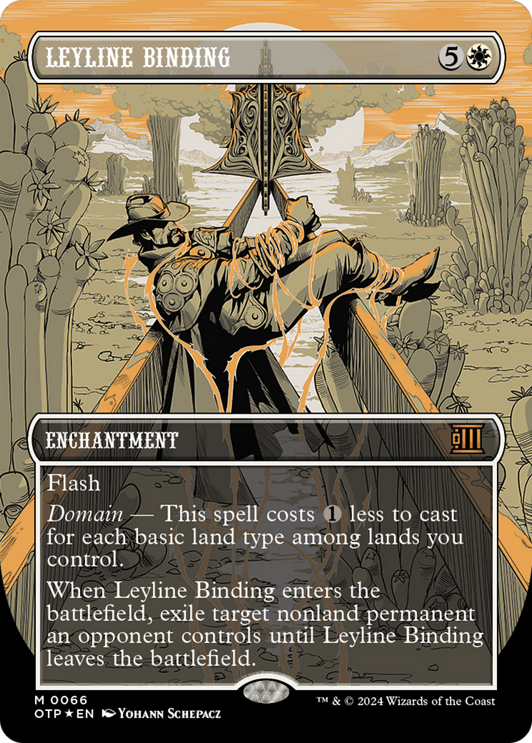 Leyline Binding (OTP-066) - Breaking News: (Extended Art) (Borderless) Foil [Mythic]