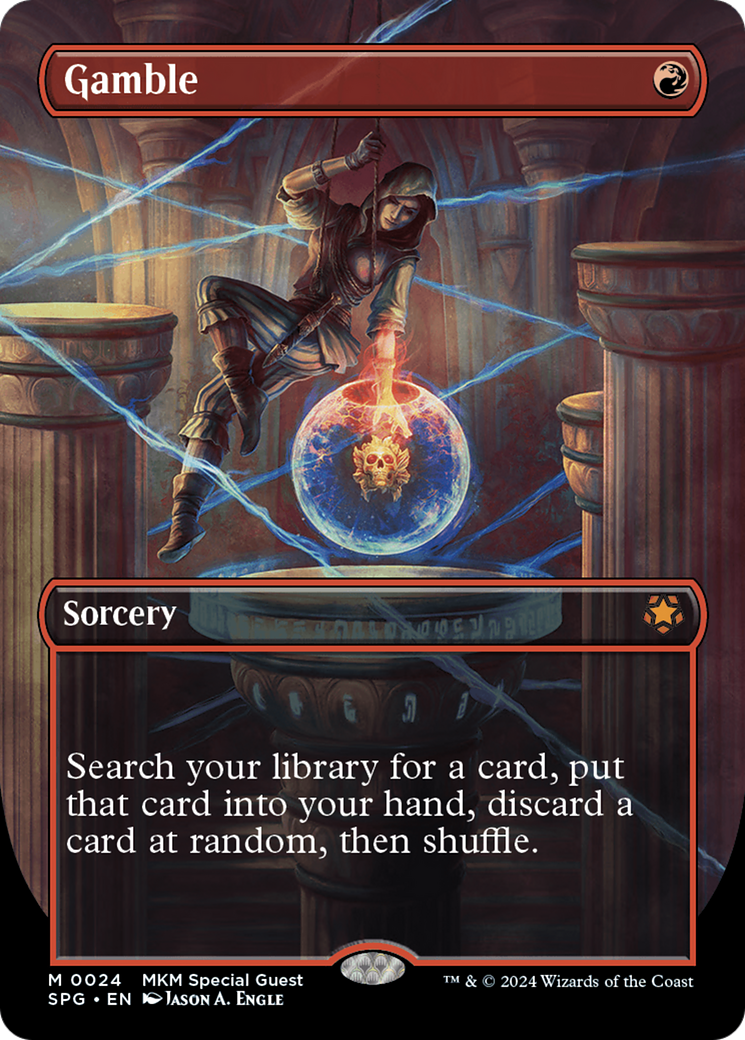 Gamble (SPG-024) - Special Guests (Borderless) Foil [Mythic]