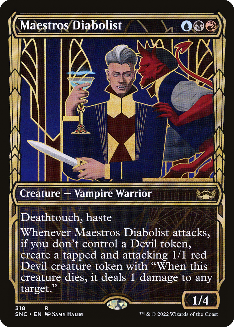 Maestros Diabolist (SNC-318) - Streets of New Capenna: (Showcase) Foil [Rare]