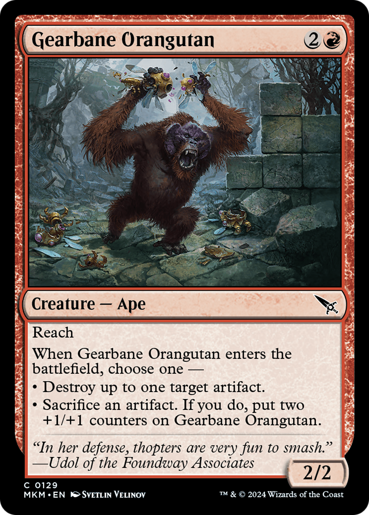 Gearbane Orangutan (MKM-129) - Murders at Karlov Manor [Common]