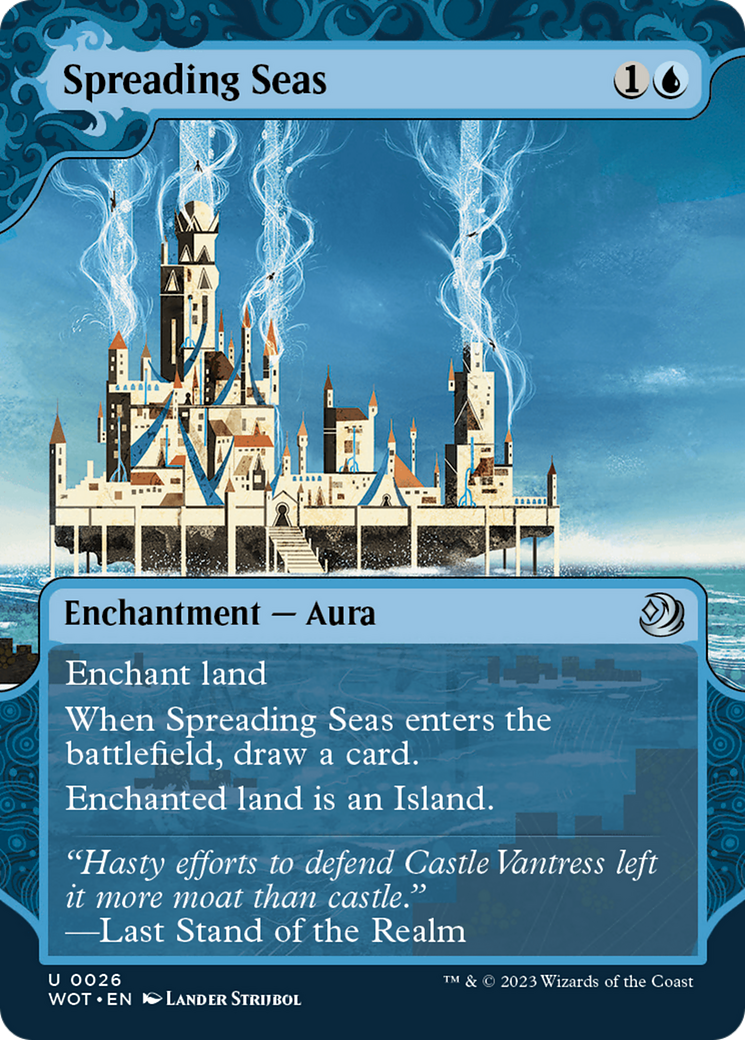 Spreading Seas (WOT-026) - Wilds of Eldraine: Enchanting Tales: (Showcase) (Borderless) [Uncommon]
