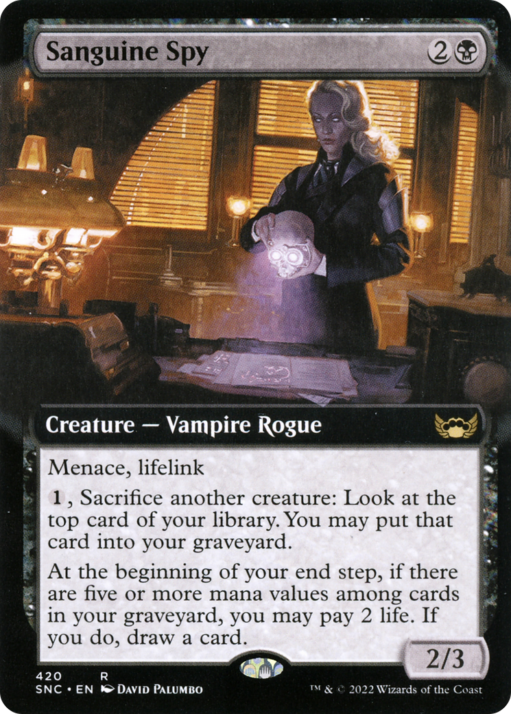 Sanguine Spy (SNC-420) - Streets of New Capenna: (Extended Art) Foil [Rare]