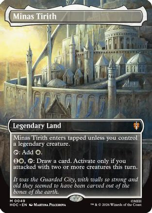 Minas Tirith (Borderless) (HOC-049) - The Hobbit: Eternal-Legal Foil [Mythic]