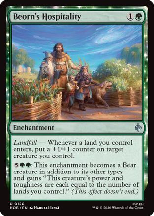Beorn's Hospitality (HOB-120) - The Hobbit Foil [Uncommon]