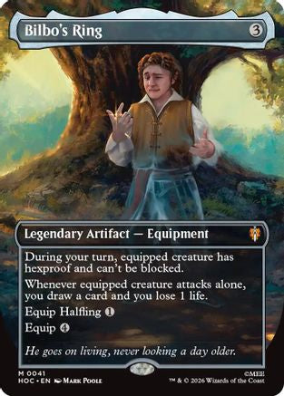Bilbo's Ring (Borderless) (HOC-041) - The Hobbit: Eternal-Legal Foil [Mythic]