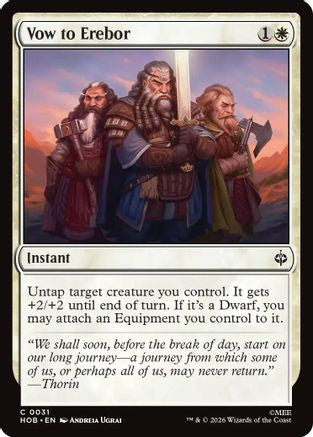 Vow to Erebor (HOB-031) - The Hobbit Foil [Common]