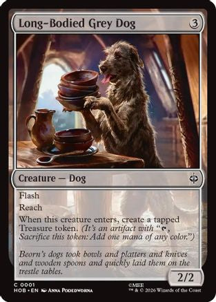 Long-Bodied Grey Dog (HOB-001) - The Hobbit Foil [Common]