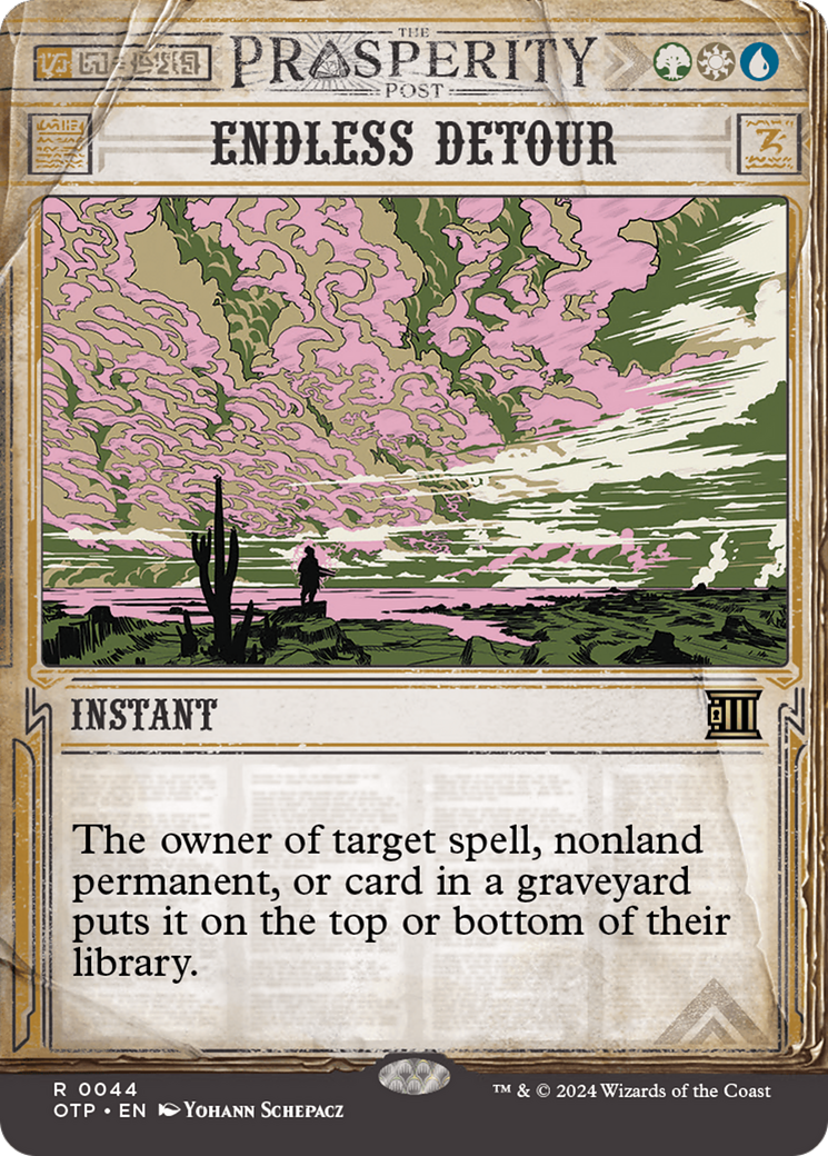 Endless Detour (OTP-044) - Breaking News: (Showcase) (Borderless) Foil [Rare]