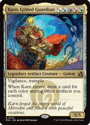 Karn, Gilded Guardian (FRA-272) - Reality Fracture [Rare]