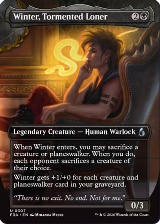 Winter, Tormented Loner (Borderless) (FRA-307) - Reality Fracture [Uncommon]