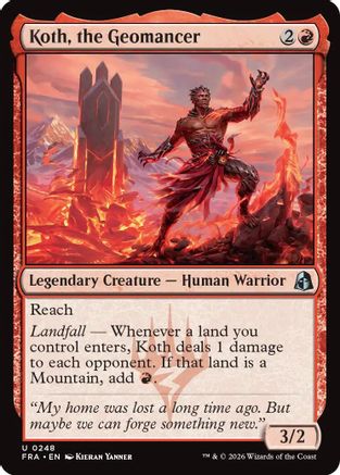 Koth, the Geomancer (FRA-248) - Reality Fracture Foil [Uncommon]