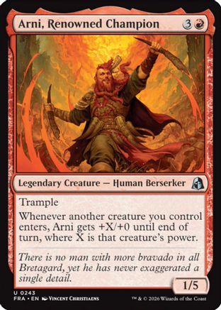 Arni, Renowned Champion (FRA-243) - Reality Fracture [Uncommon]