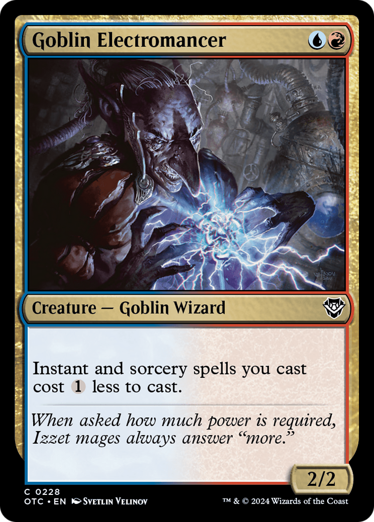 Goblin Electromancer (OTC-228) - Outlaws of Thunder Junction Commander [Common]