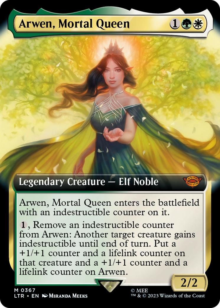 Arwen, Mortal Queen (LTR-367) - The Lord of the Rings: Tales of Middle-earth: (Extended Art) Foil [Mythic]