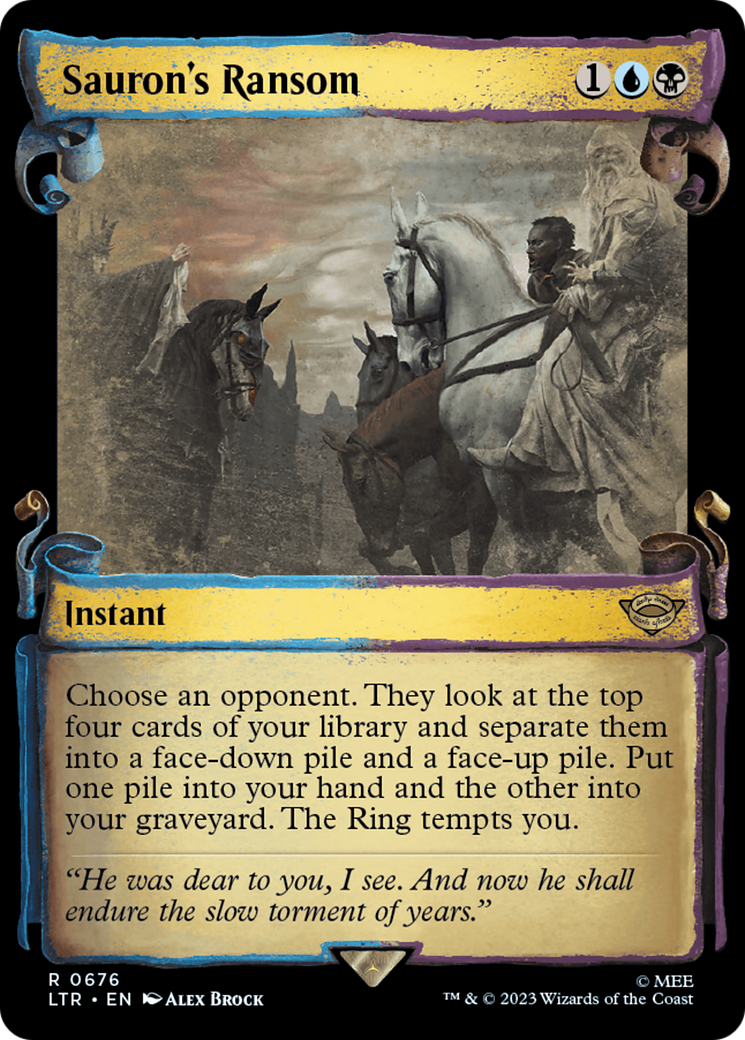 Sauron's Ransom (LTR-676) - The Lord of the Rings: Tales of Middle-earth: (Showcase) Scroll Foil [Rare]