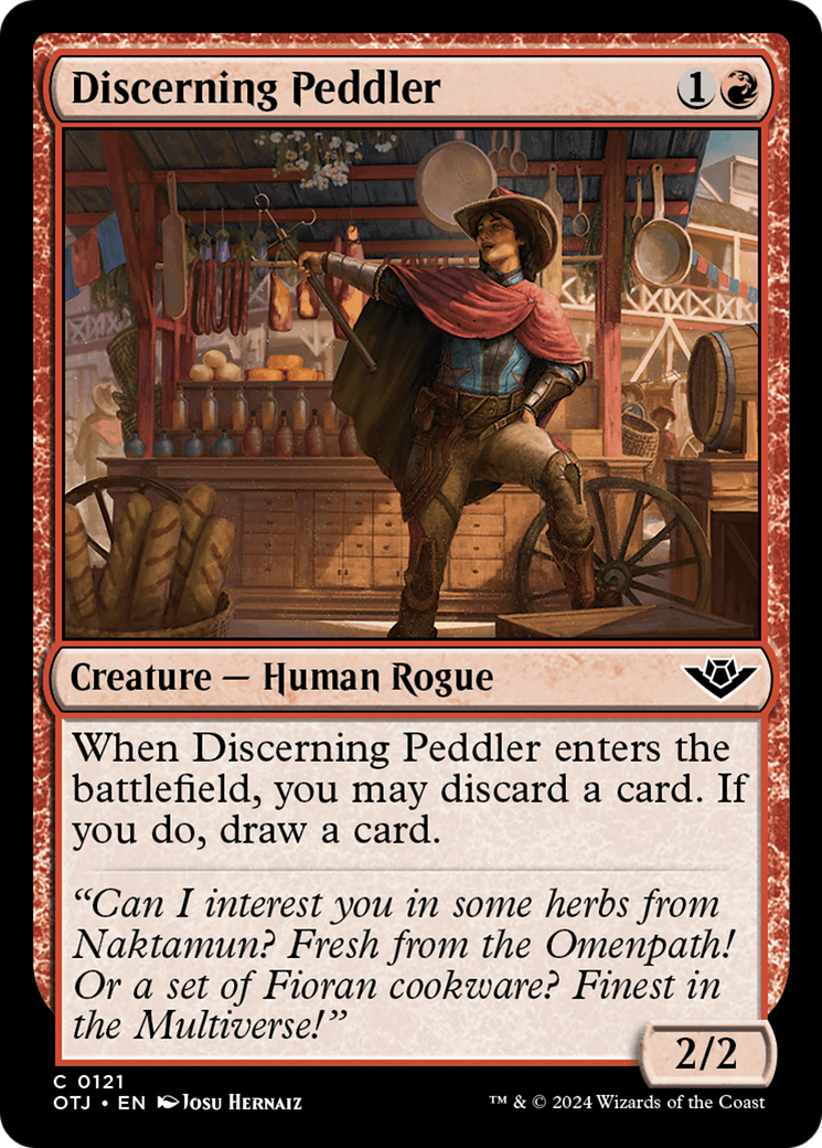 Discerning Peddler (OTJ-121) - Outlaws of Thunder Junction Foil [Common]