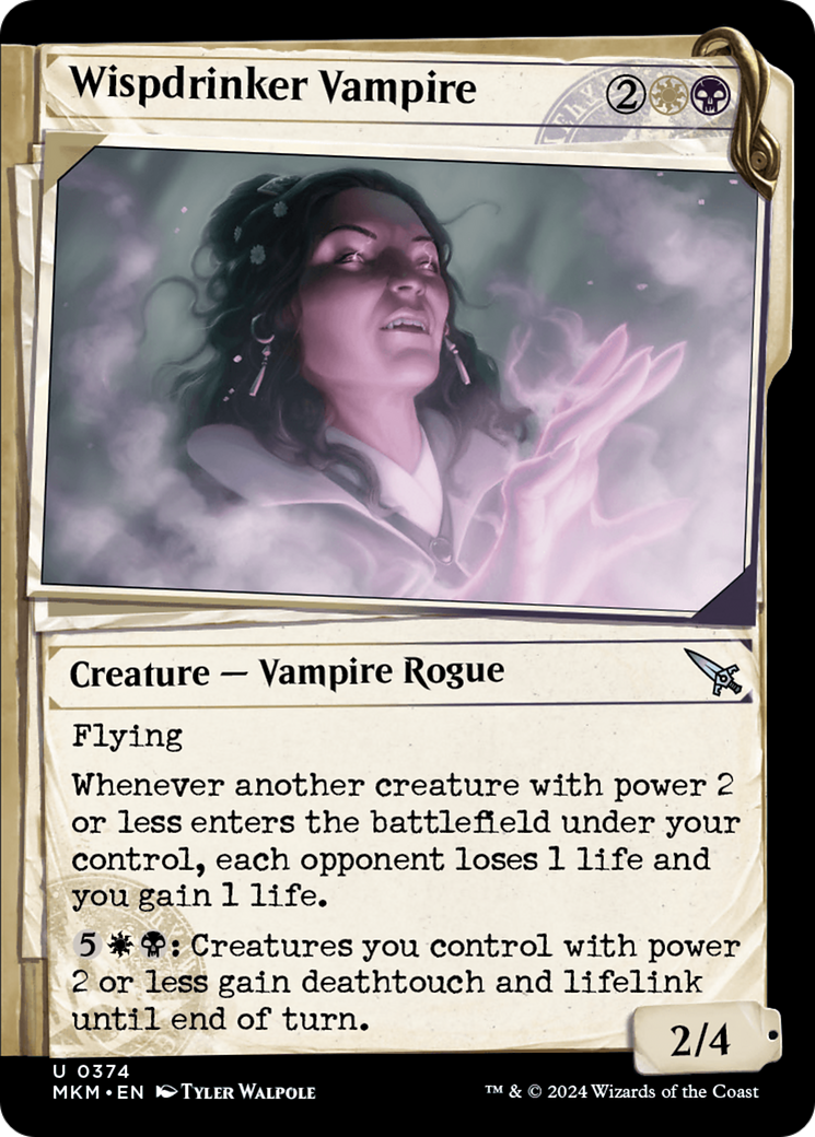 Wispdrinker Vampire (MKM-374) - Murders at Karlov Manor: (Showcase) Foil [Uncommon]