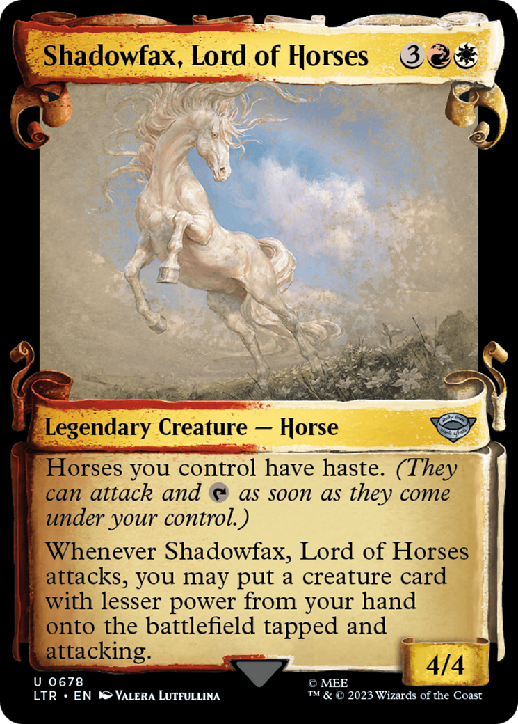 Shadowfax, Lord of Horses (LTR-678) - The Lord of the Rings: Tales of Middle-earth: (Showcase) Scroll [Uncommon]
