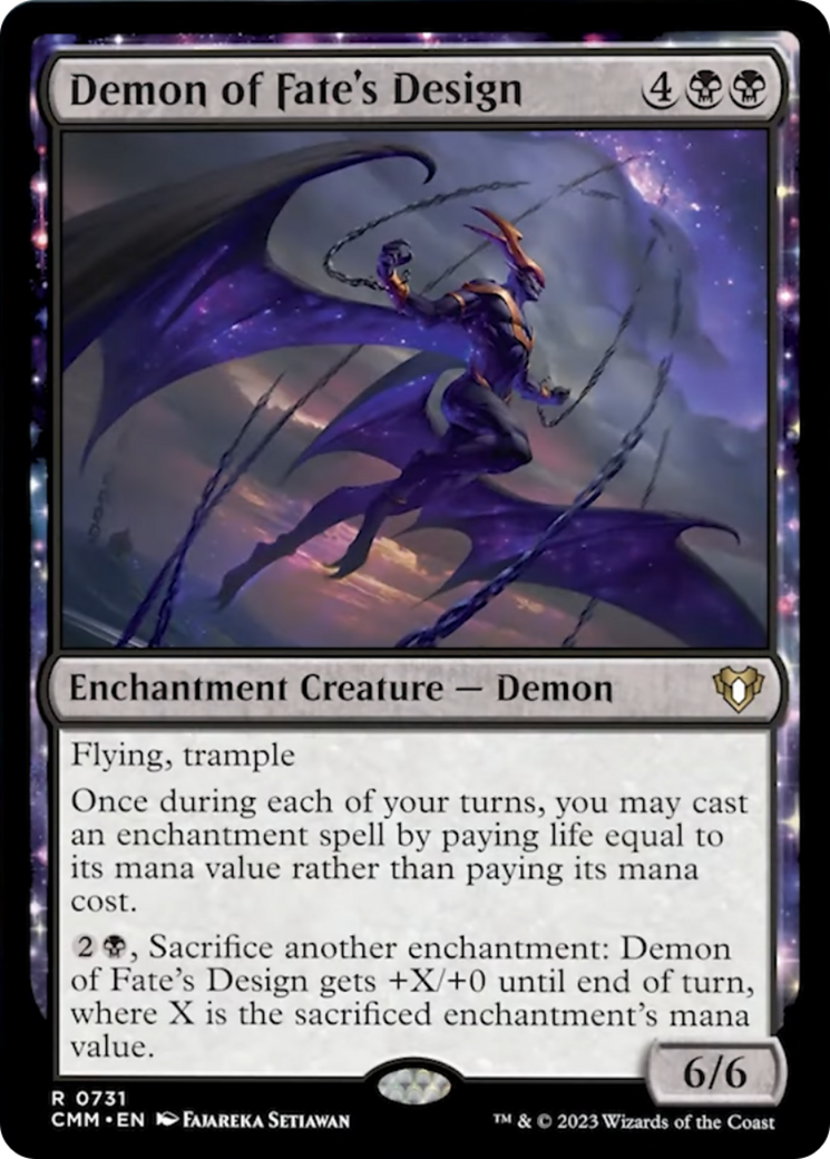 Demon of Fate's Design (CMM-731) - Commander Masters: (nyxtouched) [Rare]