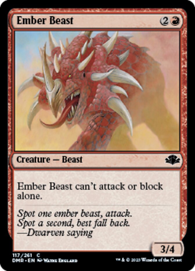 Ember Beast (DMR-117) - Dominaria Remastered [Common]