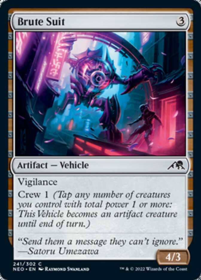 Brute Suit (NEO-241) - Kamigawa: Neon Dynasty [Common]