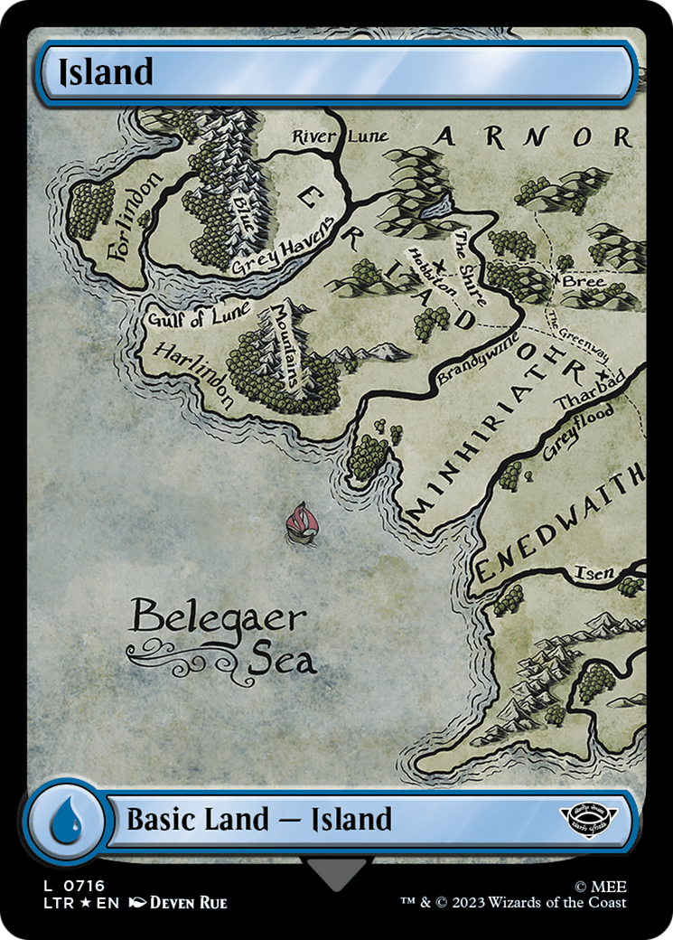 Island (LTR-716) - The Lord of the Rings: Tales of Middle-earth Surge Scroll Foil [Common]