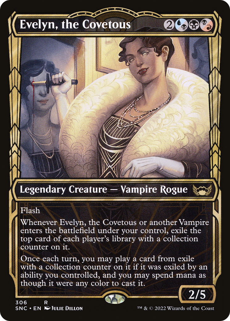 Evelyn, the Covetous (SNC-306) - Streets of New Capenna: (Showcase) Foil [Rare]