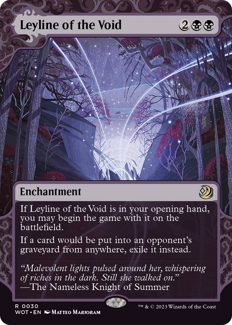 Leyline of the Void (WOT-030) - Wilds of Eldraine: Enchanting Tales: (Showcase) (Borderless) [Rare]