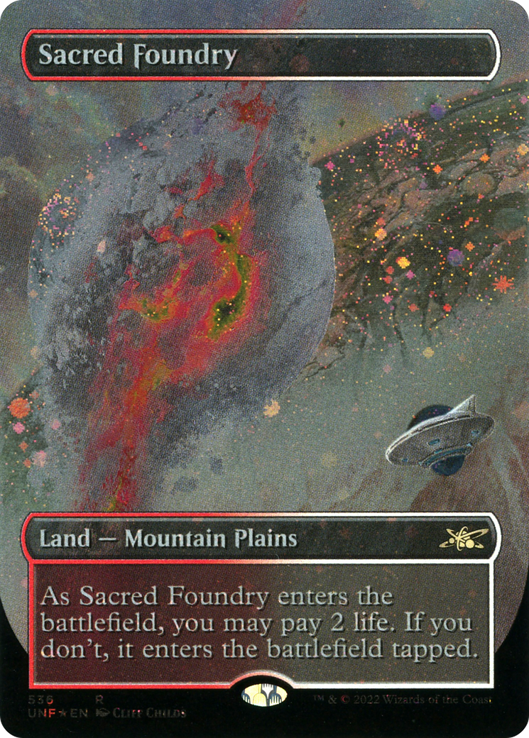 Sacred Foundry (UNF-536) - Unfinity (Borderless) Galaxy Foil [Rare]