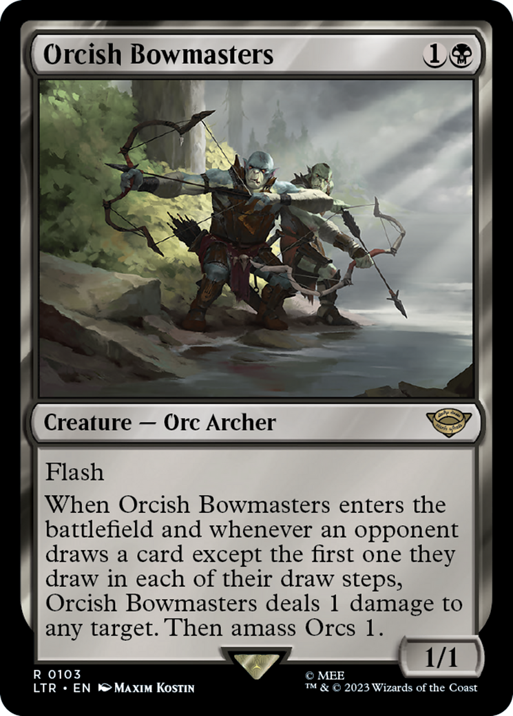 Orcish Bowmasters (LTR-103) - The Lord of the Rings: Tales of Middle-earth Foil [Rare]