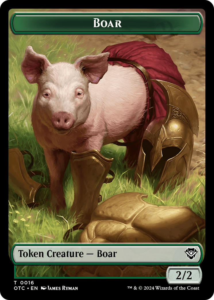 Boar (TOTC-016) - Outlaws of Thunder Junction Commander Tokens [Common]