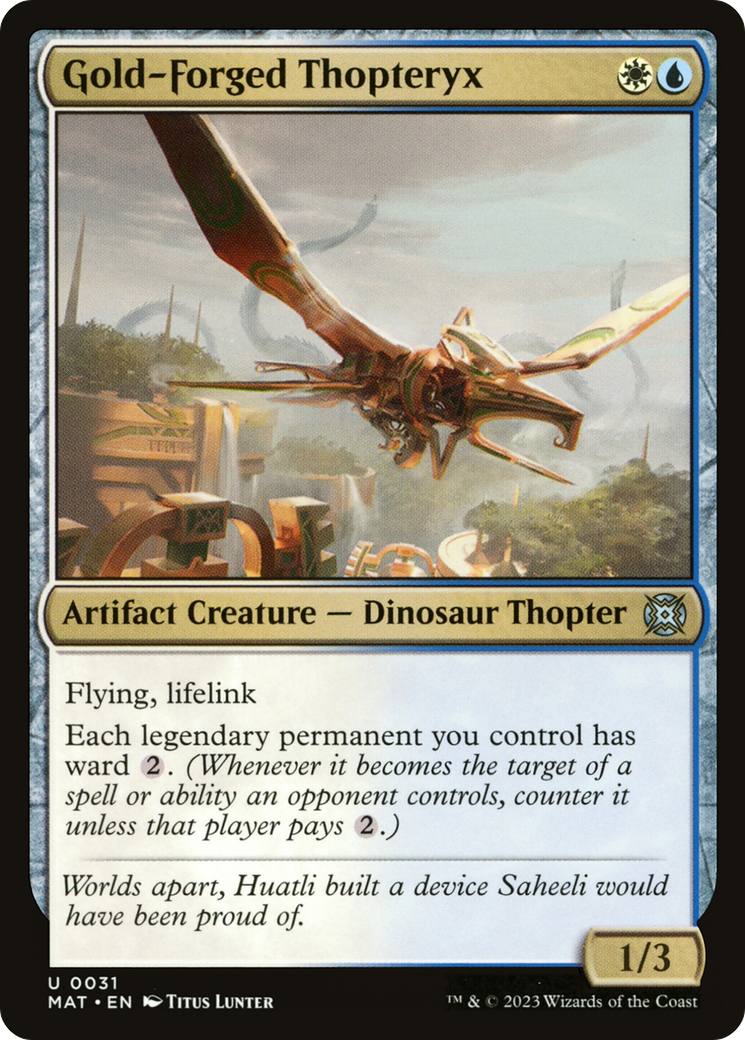 Gold-Forged Thopteryx (MAT-031) - March of the Machine: The Aftermath [Uncommon]