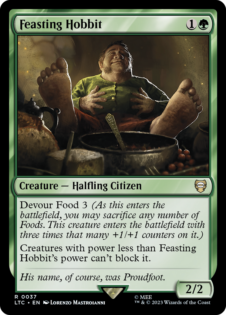 Feasting Hobbit (LTC-037) - Tales of Middle-earth Commander [Rare]