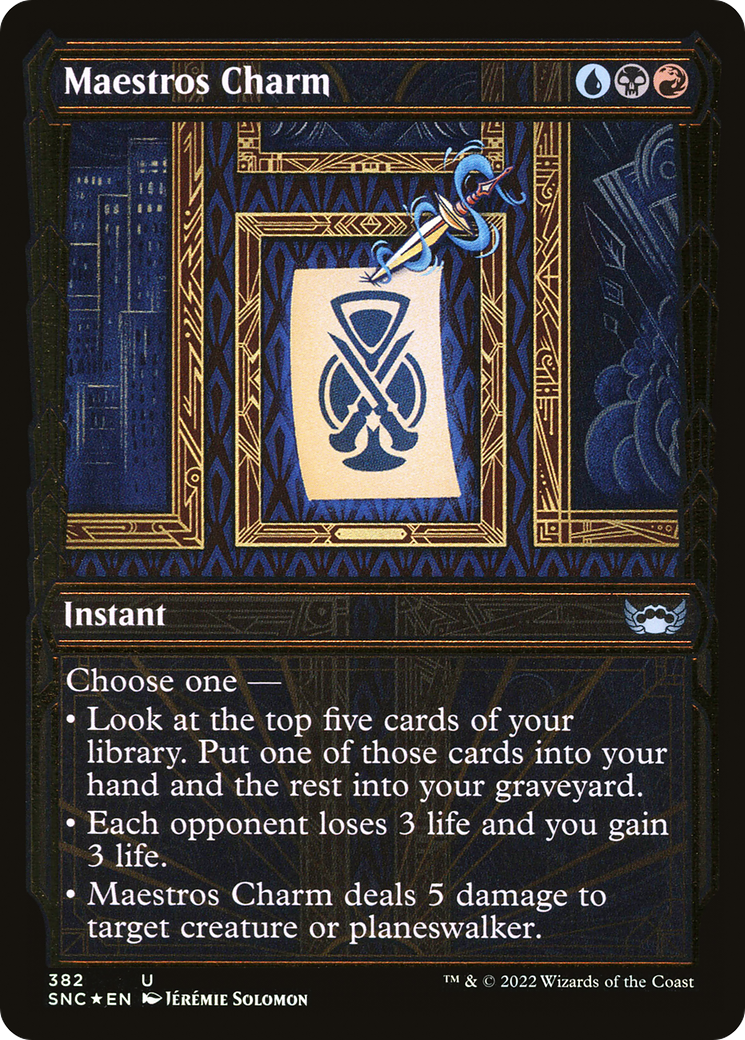 Maestros Charm (SNC-382) - Streets of New Capenna: (Showcase) Foil [Uncommon]
