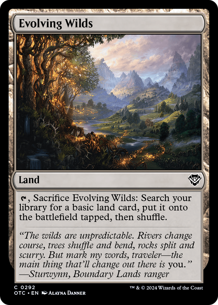Evolving Wilds (OTC-292) - Outlaws of Thunder Junction Commander [Common]