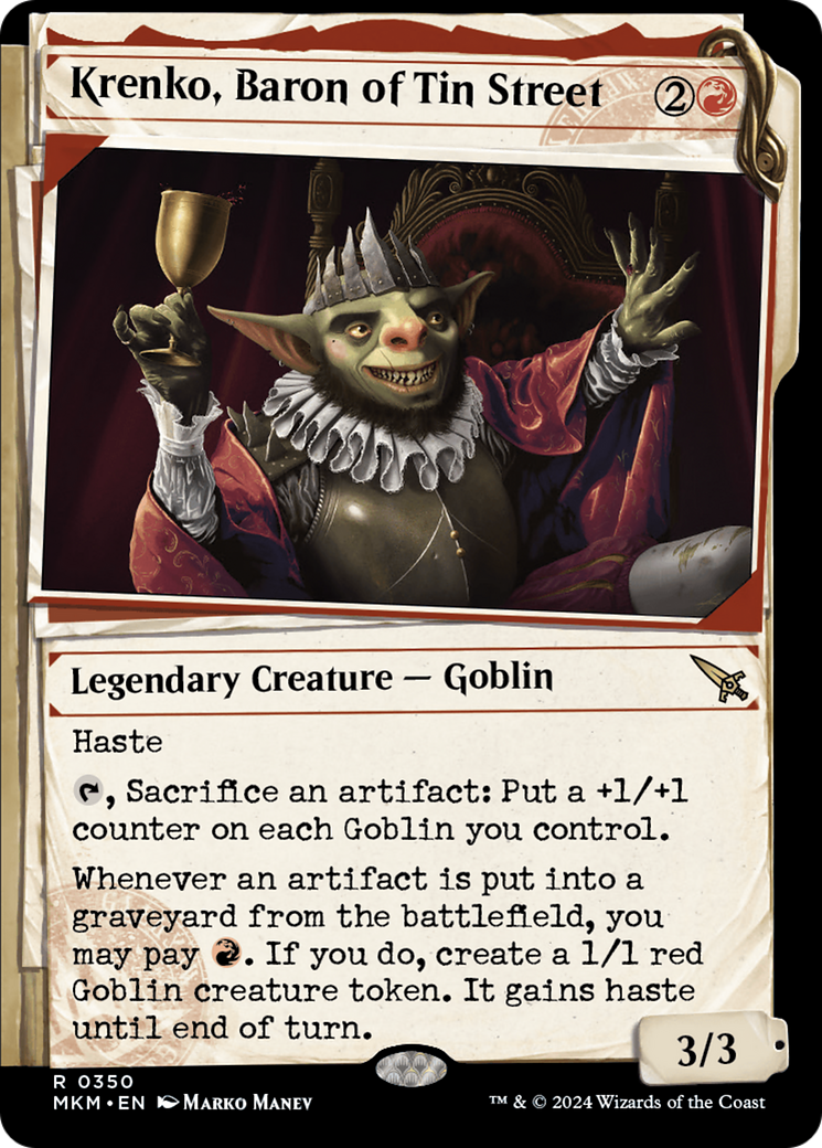 Krenko, Baron of Tin Street (MKM-350) - Murders at Karlov Manor: (Showcase) [Rare]