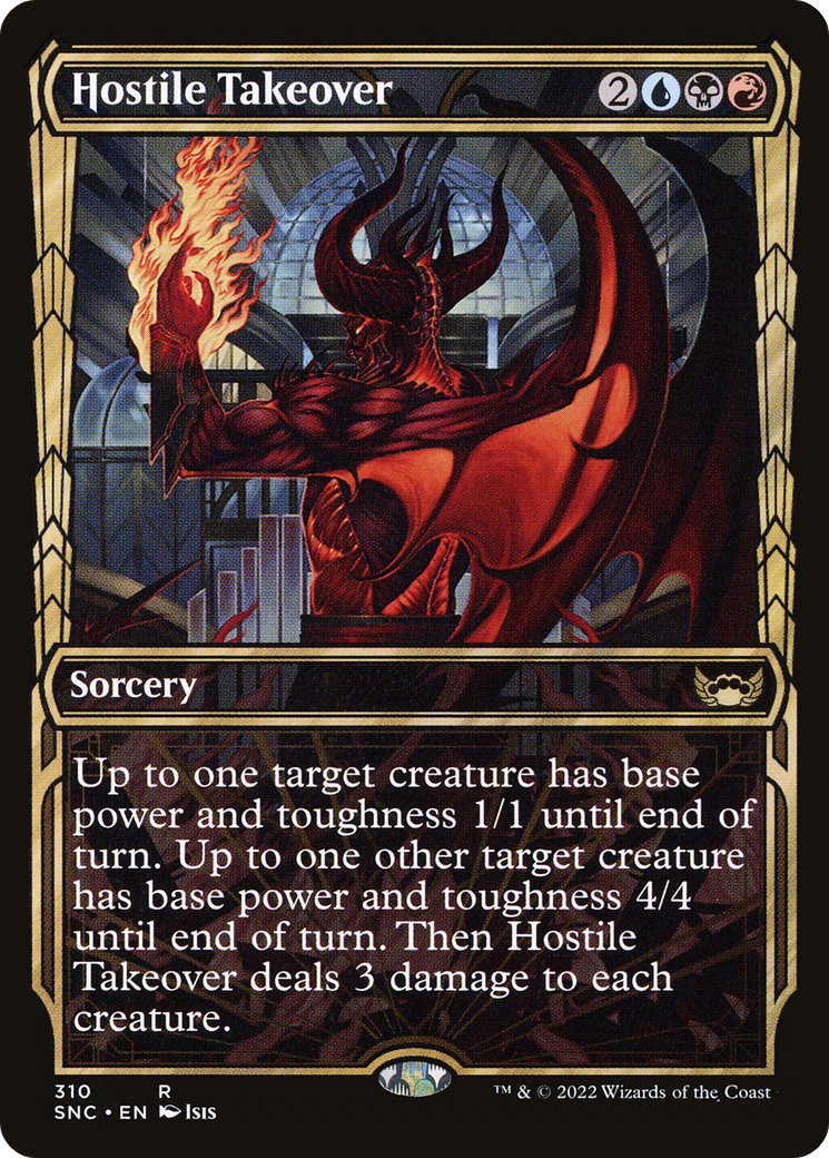 Hostile Takeover (SNC-310) - Streets of New Capenna: (Showcase) Foil [Rare]