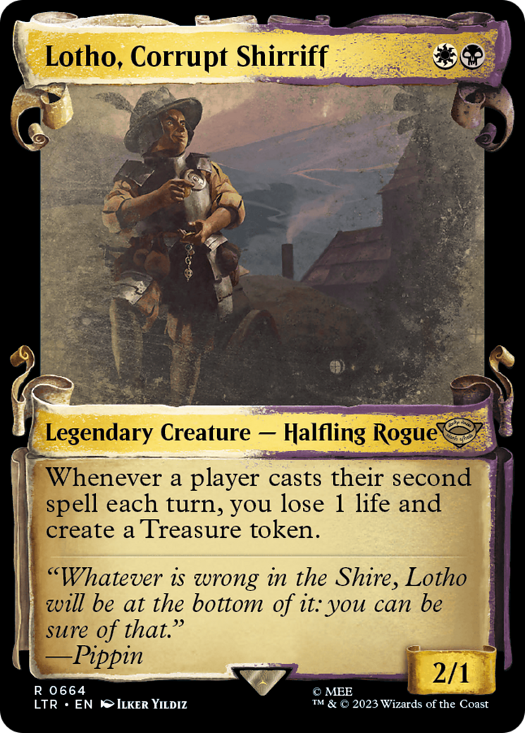 Lotho, Corrupt Shirriff (LTR-664) - The Lord of the Rings: Tales of Middle-earth: (Showcase) Scroll [Rare]