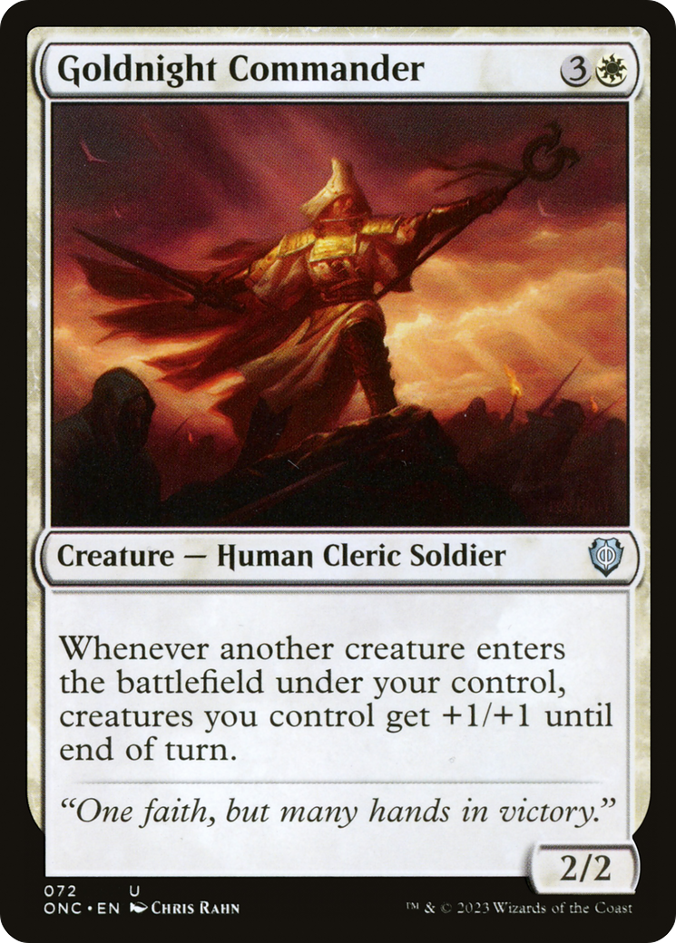Goldnight Commander (ONC-072) - Phyrexia: All Will Be One Commander [Uncommon]