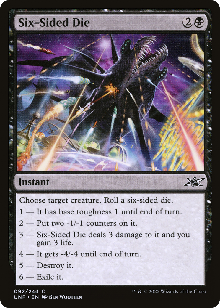Six-Sided Die (UNF-092) - Unfinity Foil [Common]