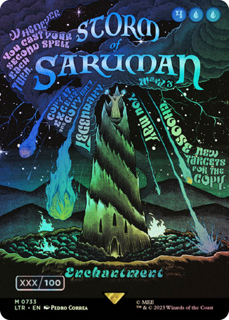 Storm of Saruman (LTR-733Z) - The Lord of the Rings: Tales of Middle-earth (Borderless) Foil [Mythic]