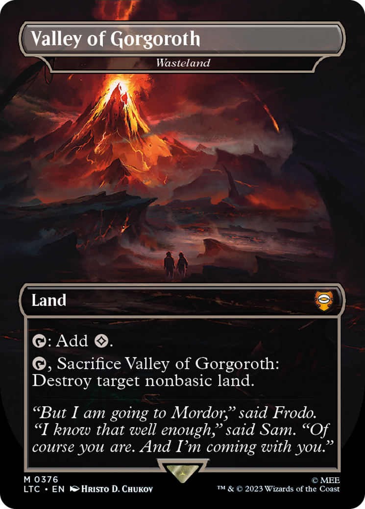 Wasteland (LTC-376) - Tales of Middle-earth Commander / Valley of Gorgoroth (Borderless) Foil [Mythic]