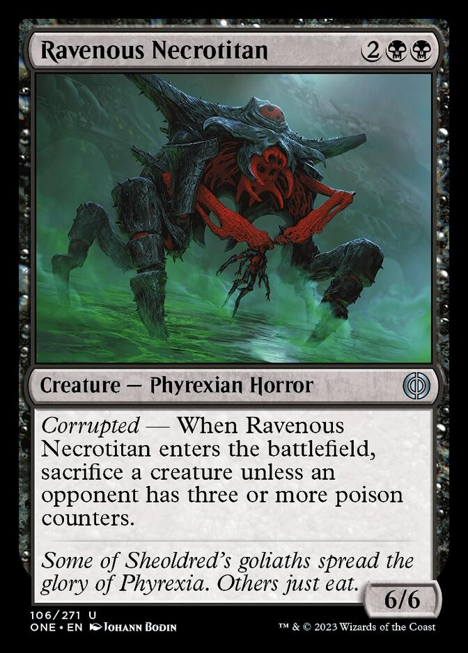 Ravenous Necrotitan (ONE-106) - Phyrexia: All Will Be One [Uncommon]