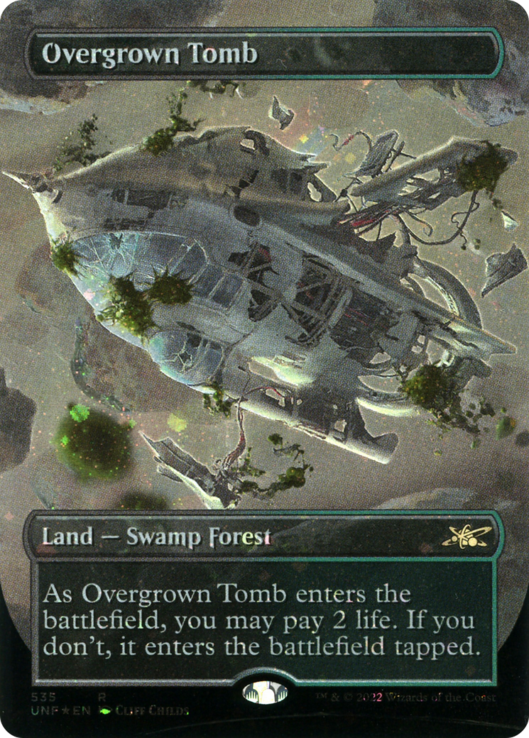 Overgrown Tomb (UNF-535) - Unfinity (Borderless) Galaxy Foil [Rare]