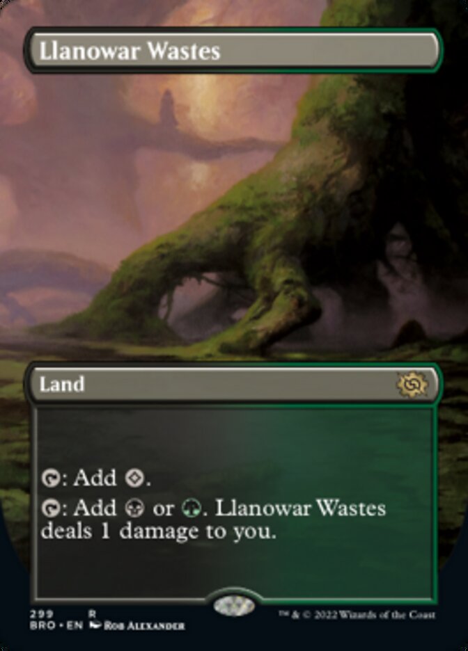 Llanowar Wastes (BRO-299) - The Brothers' War (Borderless) [Rare]