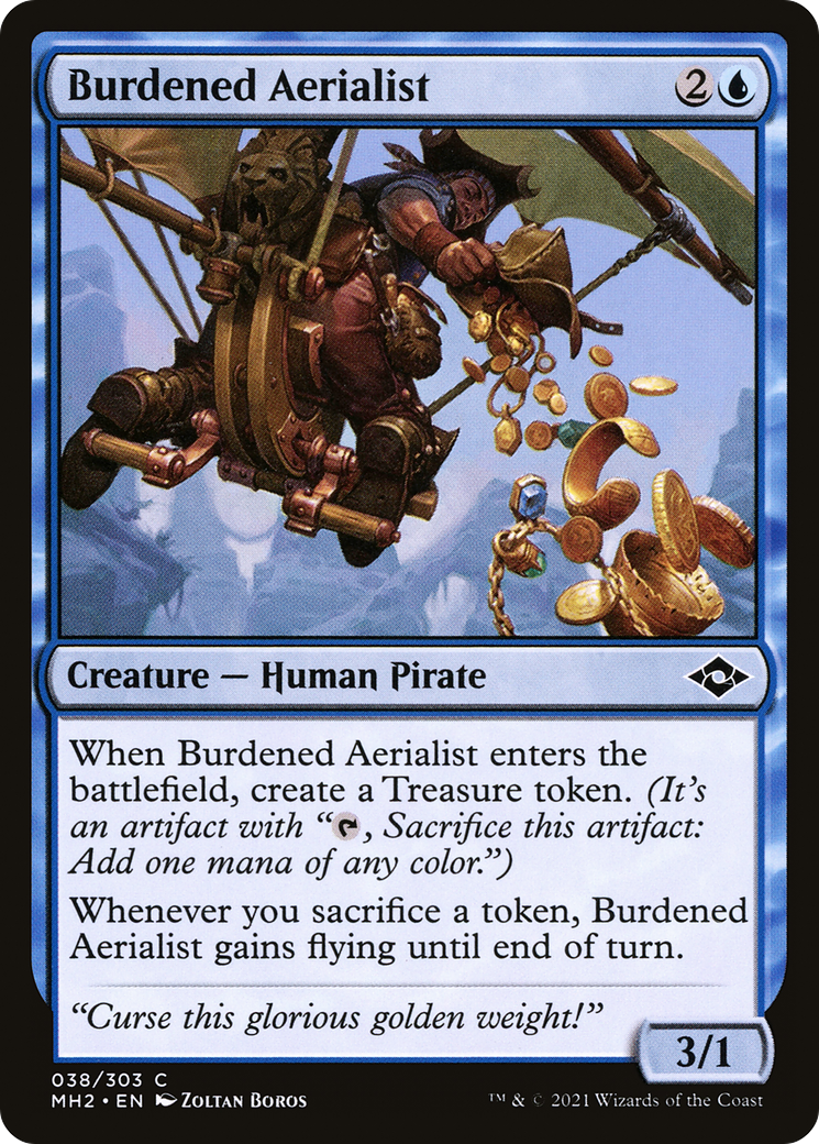 Burdened Aerialist (MH2-038) - Modern Horizons 2 Foil [Common]