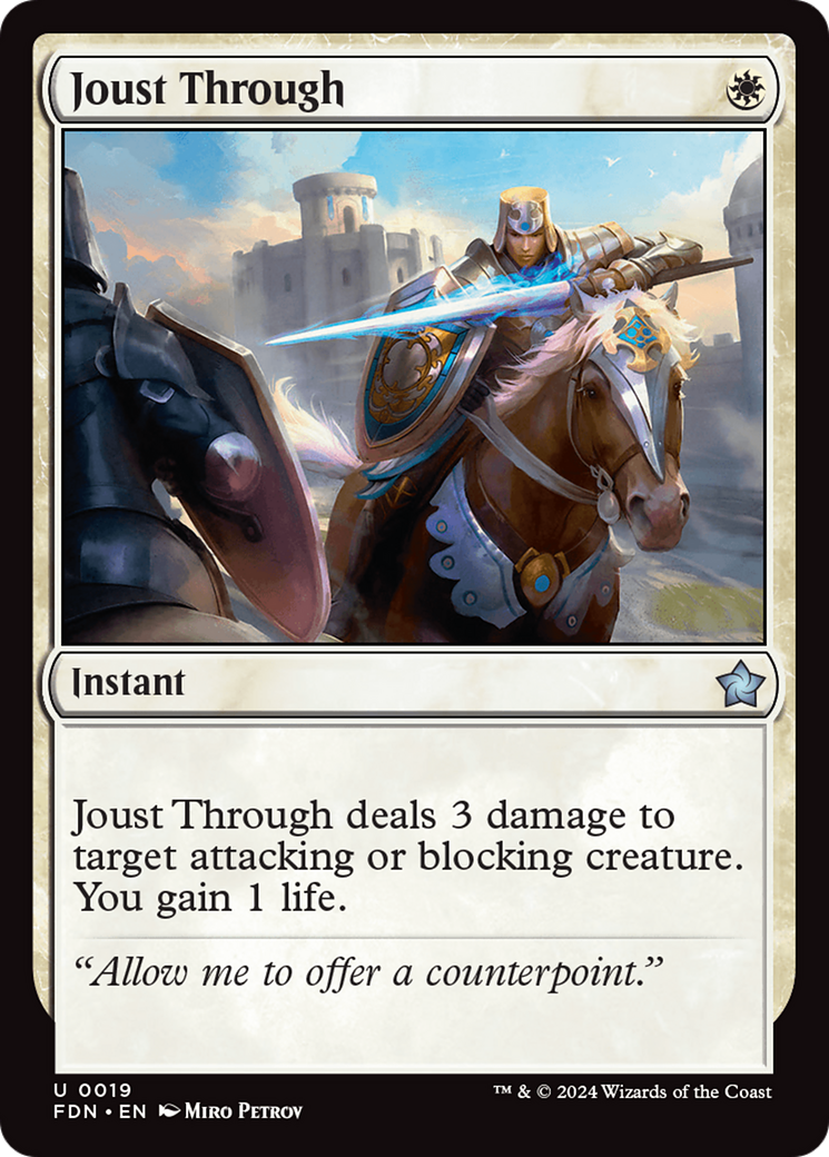 Joust Through (FDN-019) - Foundations [Uncommon]